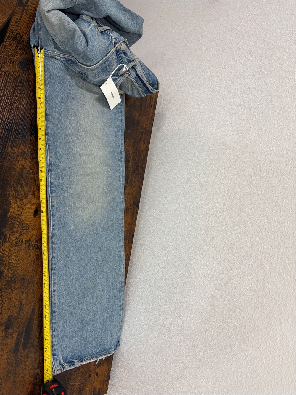 Buck Mason Off Duty Jeans Women’s 24 Light Wash High Rise Denim $208 - Picture 7 of 12